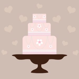 wedding cake cartoon