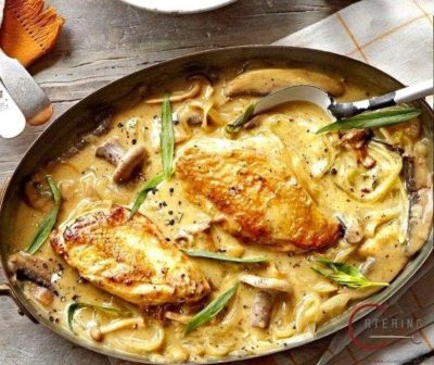 Sautéed Chicken Dijonaise w/Artichoke Hearts & Mushrooms